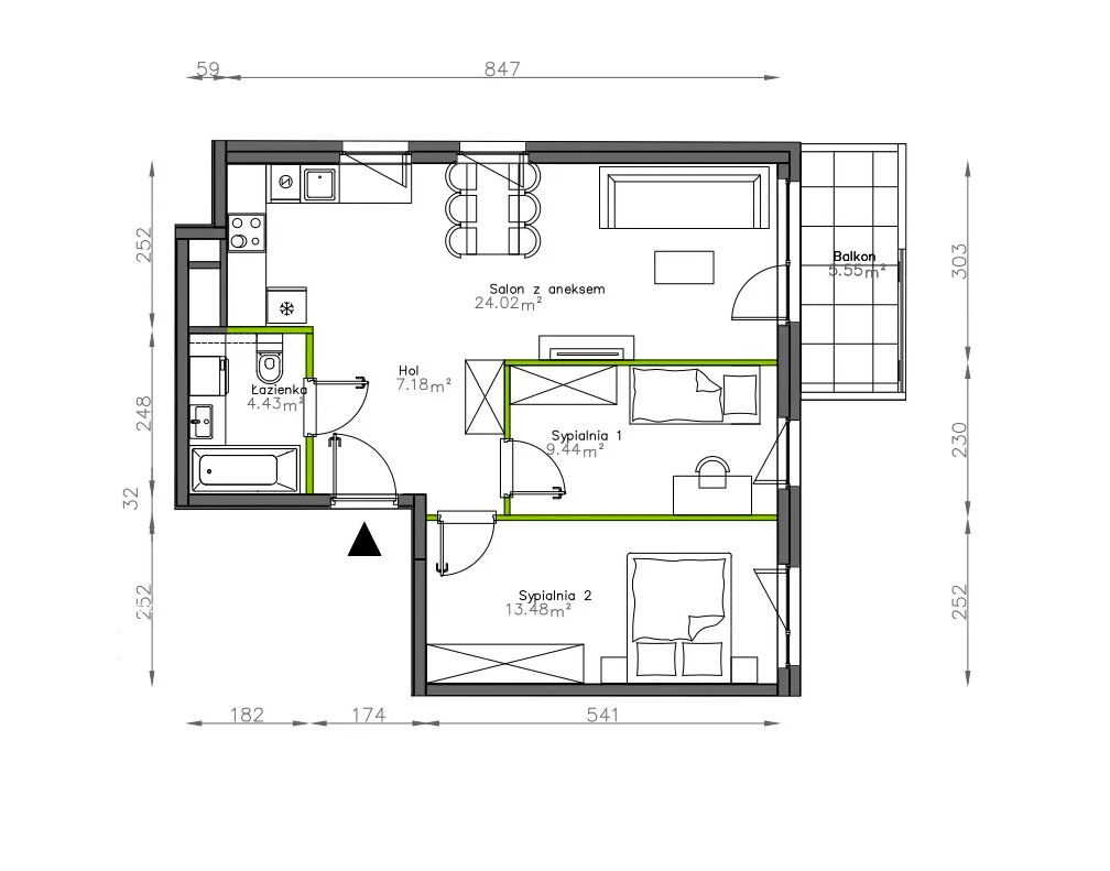Mieszkanie 3-pokojowe Warszawa Praga-Południe, ul. Podskarbińska. Zdjęcie 7