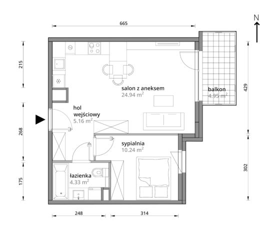 Mieszkanie 2-pokojowe Warszawa Praga-Południe, ul. Podskarbińska. Zdjęcie 7