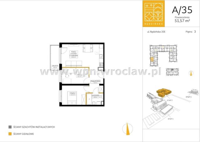 Mieszkanie 3-pokojowe Wrocław Maślice. Zdjęcie 7