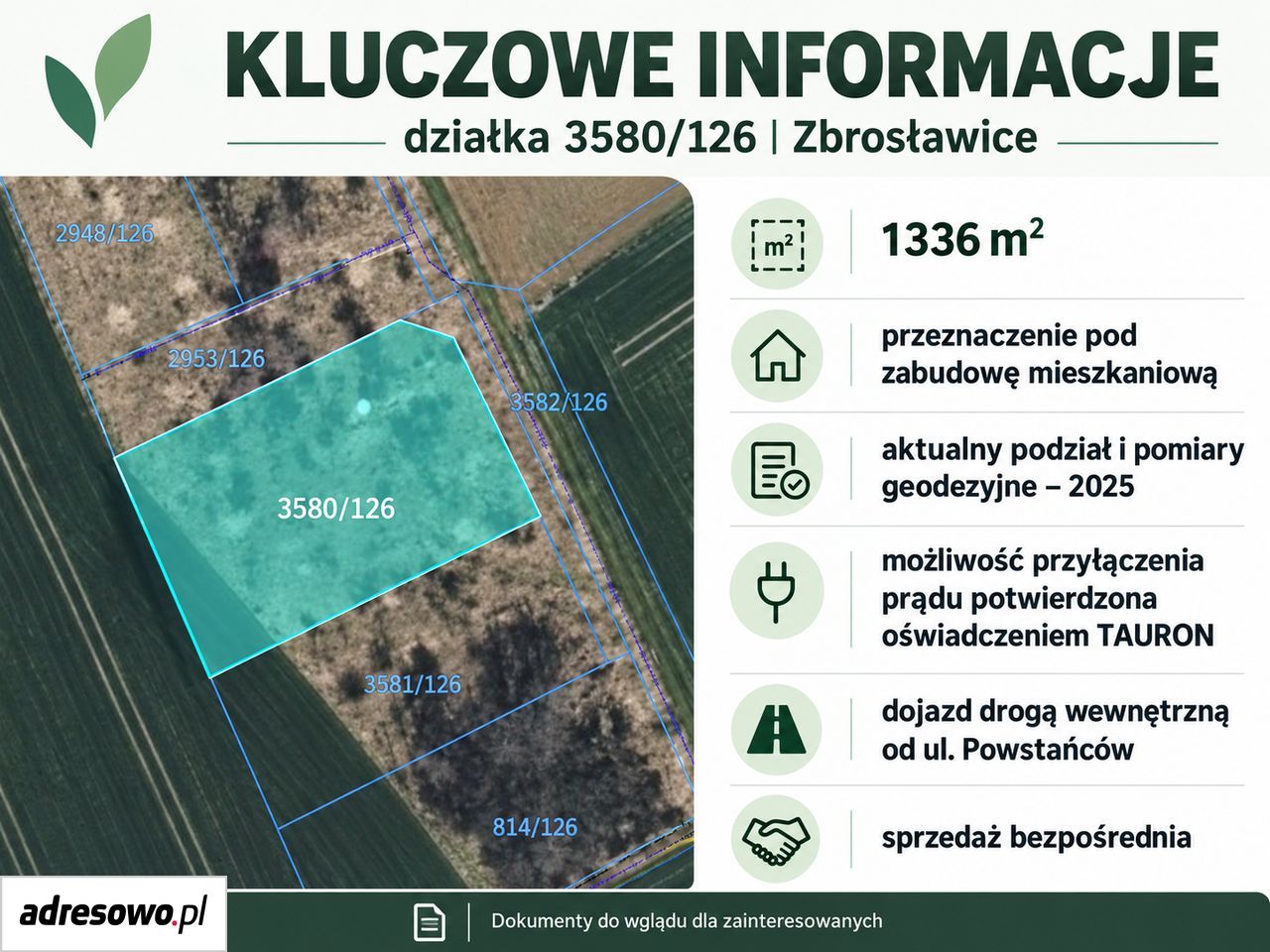 Działka budowlana Zbrosławice, ul. Powstańców. Zdjęcie 3
