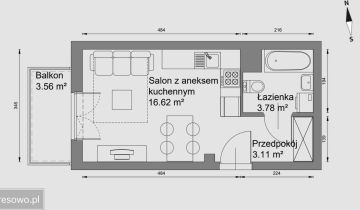 Mieszkanie 1-pokojowe Kraków Bieżanów, ul. Henryka i Karola Czeczów