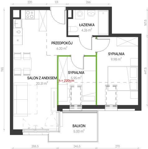 Mieszkanie 3-pokojowe Wrocław Maślice, ul. Augustowska. Zdjęcie 6