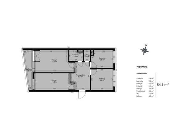 Mieszkanie 3-pokojowe Wrocław Popowice, ul. Popowicka. Zdjęcie 20