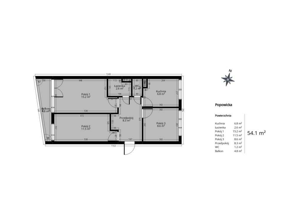 Mieszkanie 3-pokojowe Wrocław Popowice, ul. Popowicka. Zdjęcie 20