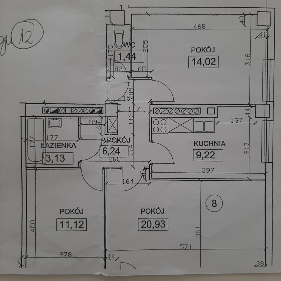 Mieszkanie 3-pokojowe Kraków Grzegórzki, al. Pokoju. Zdjęcie 12