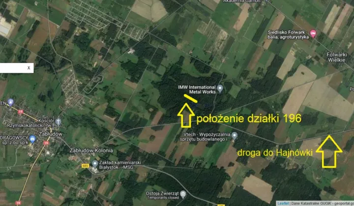 Działka leśna Zabłudów, Szosa do Hajnówki