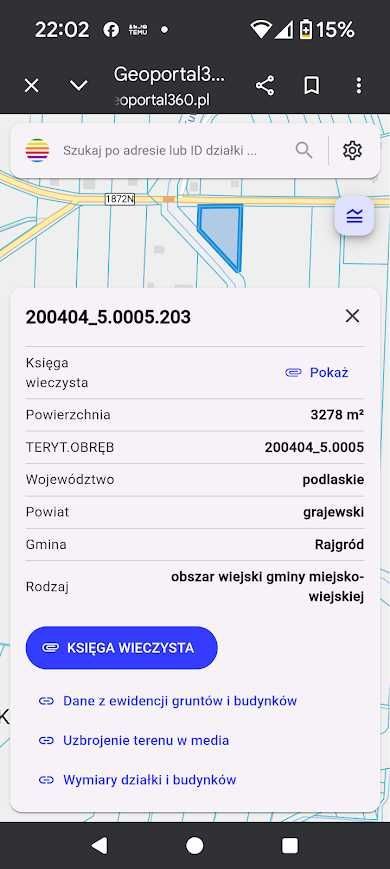 Działka rolno-budowlana Czarna Wieś. Zdjęcie 3
