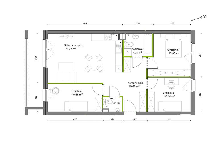 Mieszkanie 4-pokojowe Wrocław Ołtaszyn, ul. Orawska. Zdjęcie 8