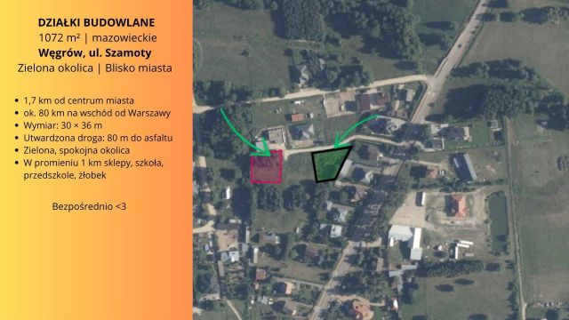 Działka budowlana Węgrów, ul. Karola Szamoty. Zdjęcie 1