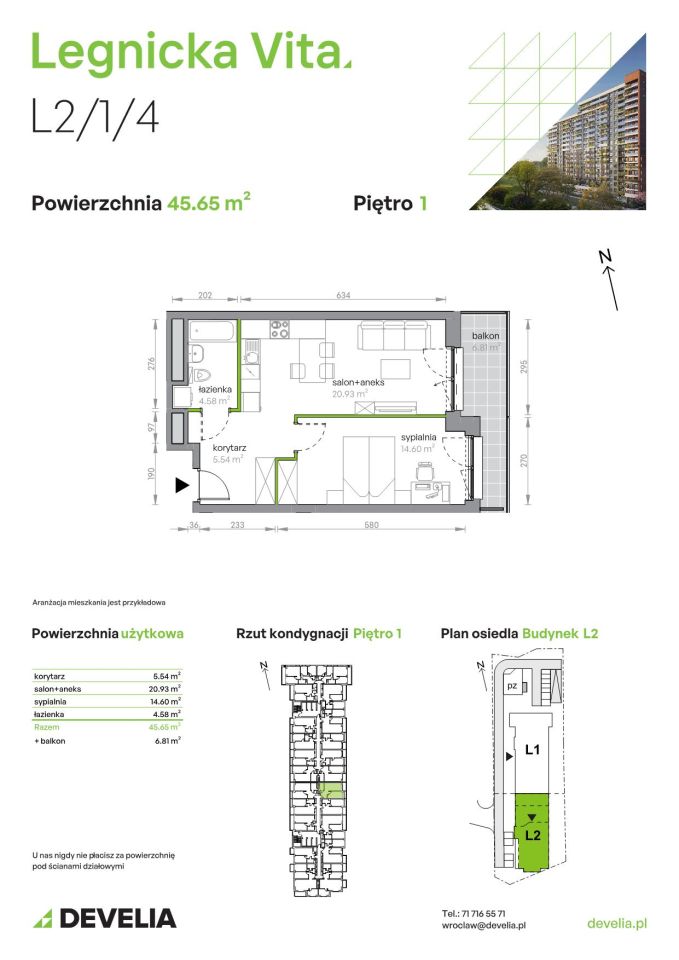 Mieszkanie 2-pokojowe Wrocław Popowice, ul. Legnicka. Zdjęcie 8