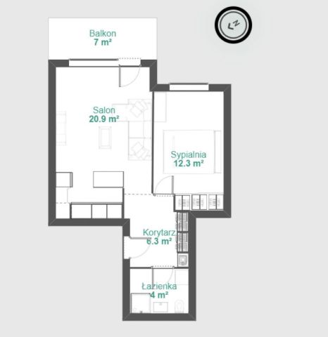 Mieszkanie 2-pokojowe Gdańsk Jasień, ul. Kazimierza Leskiego. Zdjęcie 19