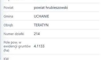 Działka rolna Teratyn