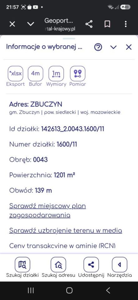 Działka budowlana Zbuczyn, ul. Lazurowa. Zdjęcie 4