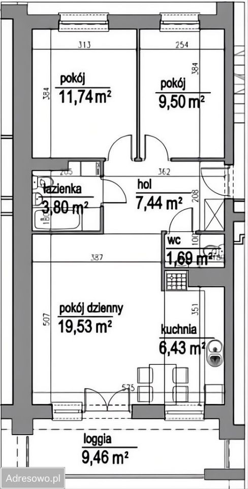 Mieszkanie 3-pokojowe Białystok Wygoda, ul. 42 Pułku Piechoty. Zdjęcie 16