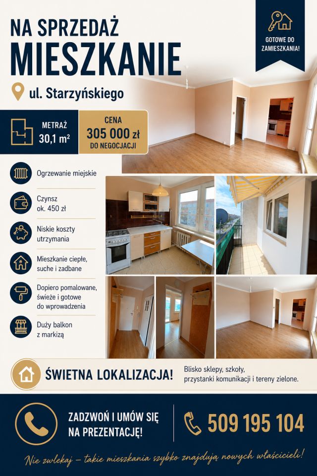 Mieszkanie 1-pokojowe Bolesławice, Starzyńskiego. Zdjęcie 1
