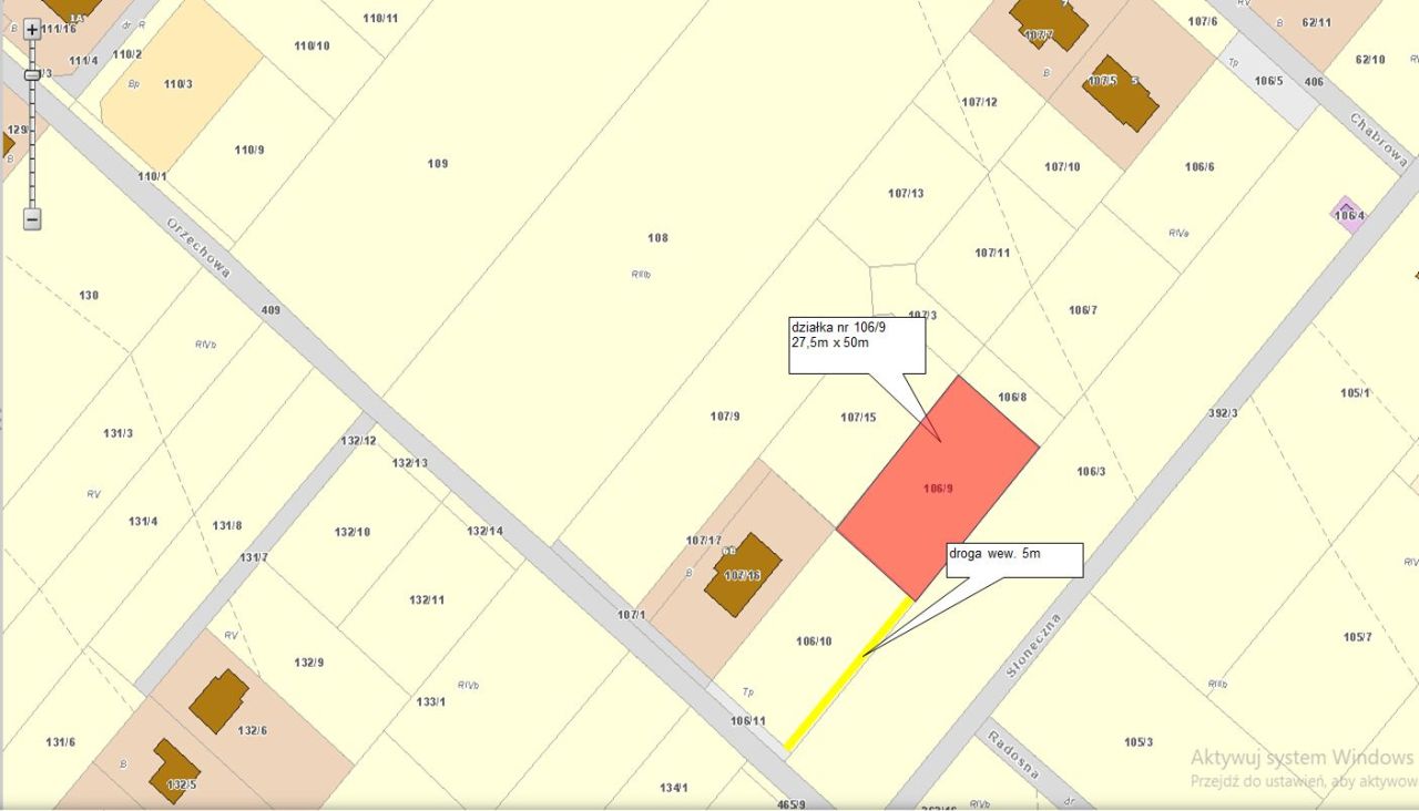 Działka budowlana Ratowice, ul. Orzechowa