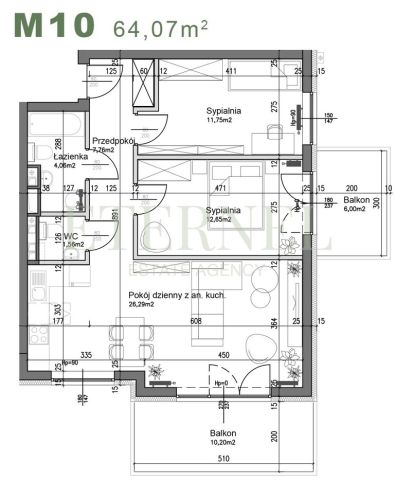Mieszkanie 3-pokojowe Kraków Czyżyny, ul. Śliwkowa. Zdjęcie 12