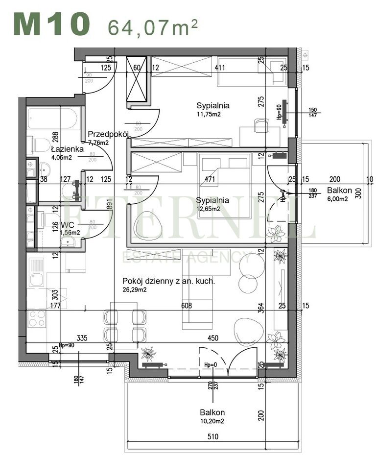Mieszkanie 3-pokojowe Kraków Czyżyny, ul. Śliwkowa. Zdjęcie 12