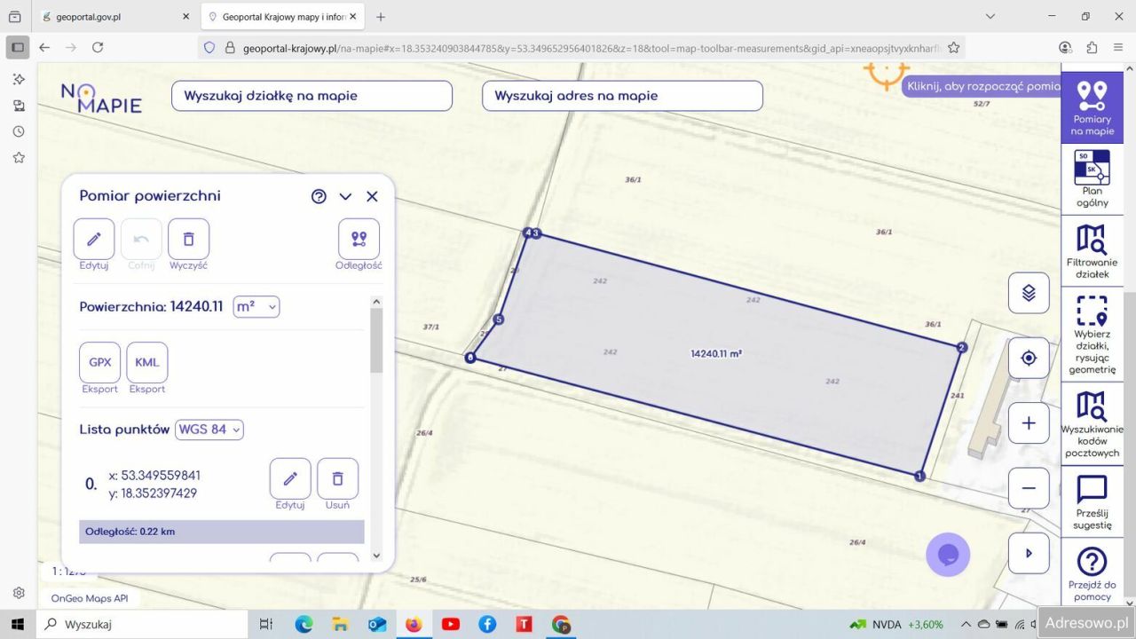 Działka rolna Kosowo