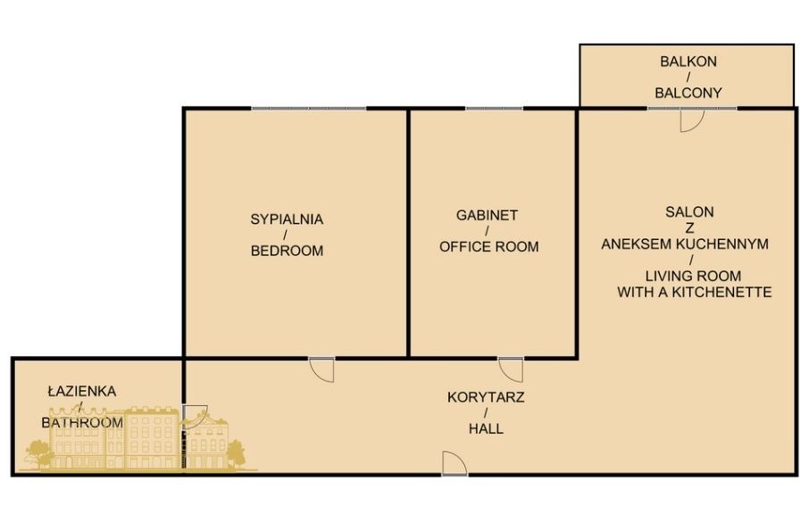 Mieszkanie 3-pokojowe Kraków Płaszów, ul. Myśliwska. Zdjęcie 11