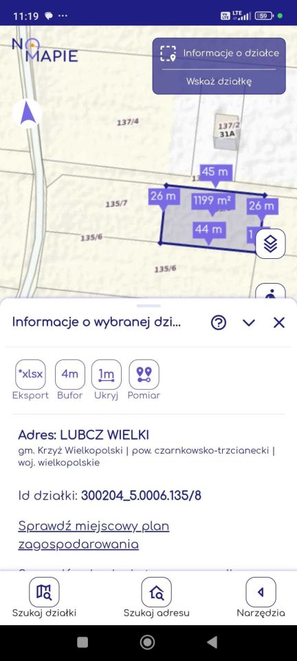 Działka budowlana Lubcz Wielki. Zdjęcie 3