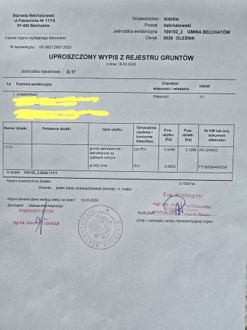 Działka rolna Oleśnik. Zdjęcie 1