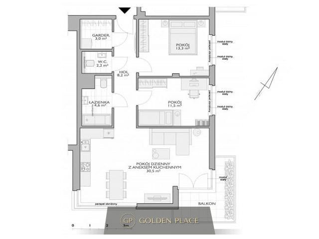 Mieszkanie 3-pokojowe Gdynia Chwarzno-Wiczlino, ul. Czesława Niemena. Zdjęcie 19