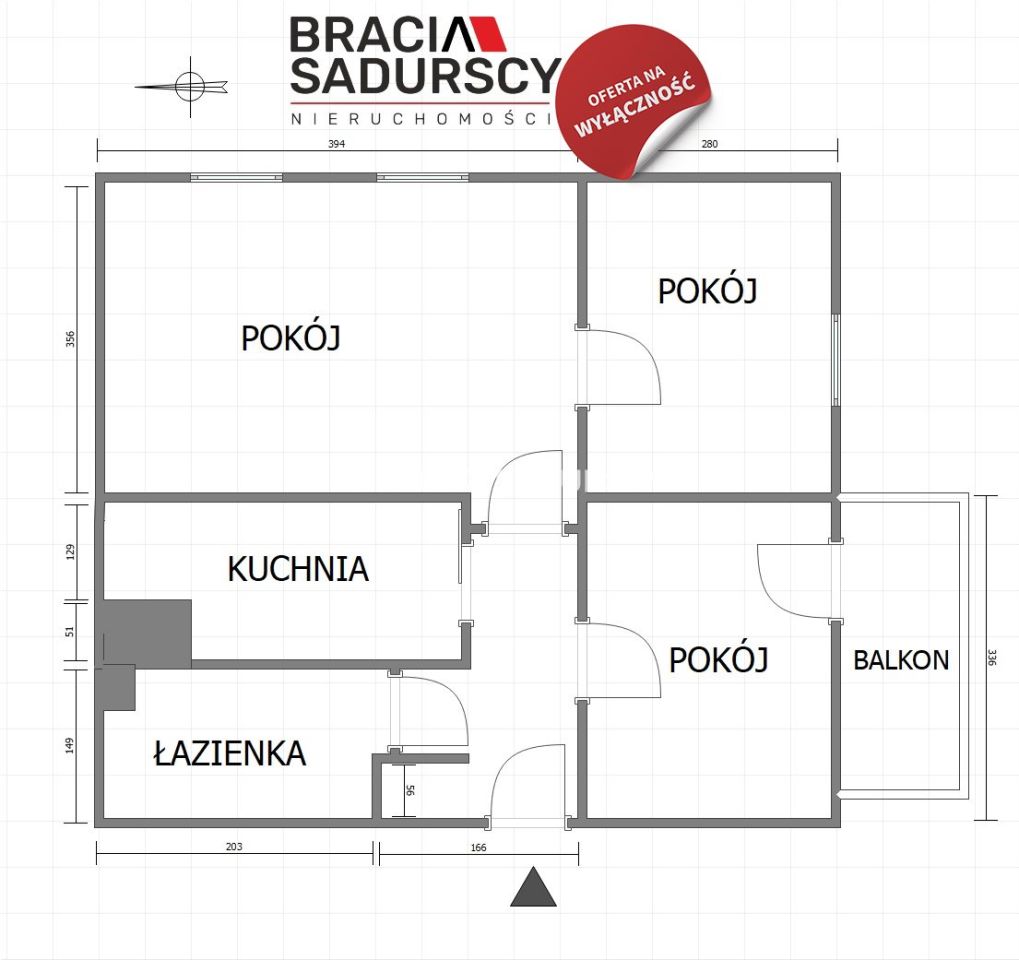 Mieszkanie 3-pokojowe Kraków Krowodrza, ul. Stanisława Skarbińskiego