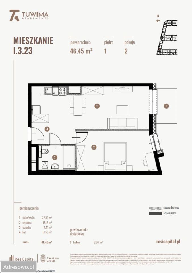 Mieszkanie 2-pokojowe Łódź Śródmieście, ul. Juliana Tuwima. Zdjęcie 3