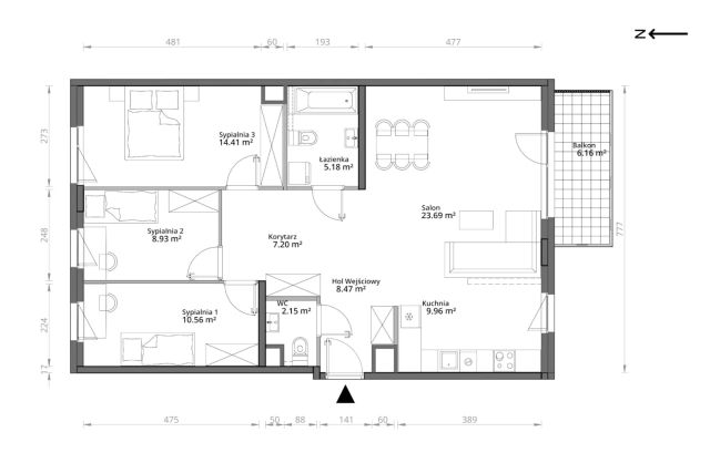 Mieszkanie 4-pokojowe Warszawa Praga-Południe, ul. Podskarbińska. Zdjęcie 7