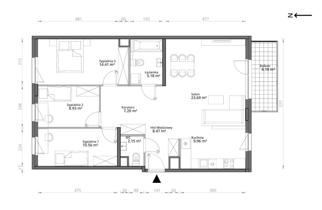 Mieszkanie 4-pokojowe Warszawa Praga-Południe, ul. Podskarbińska. Zdjęcie 7