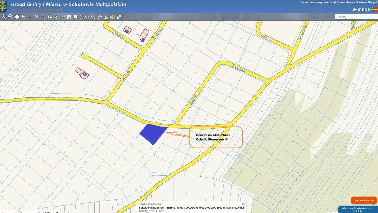 Działka budowlana Sokołów Małopolski, ul. Zaciszna. Zdjęcie 2