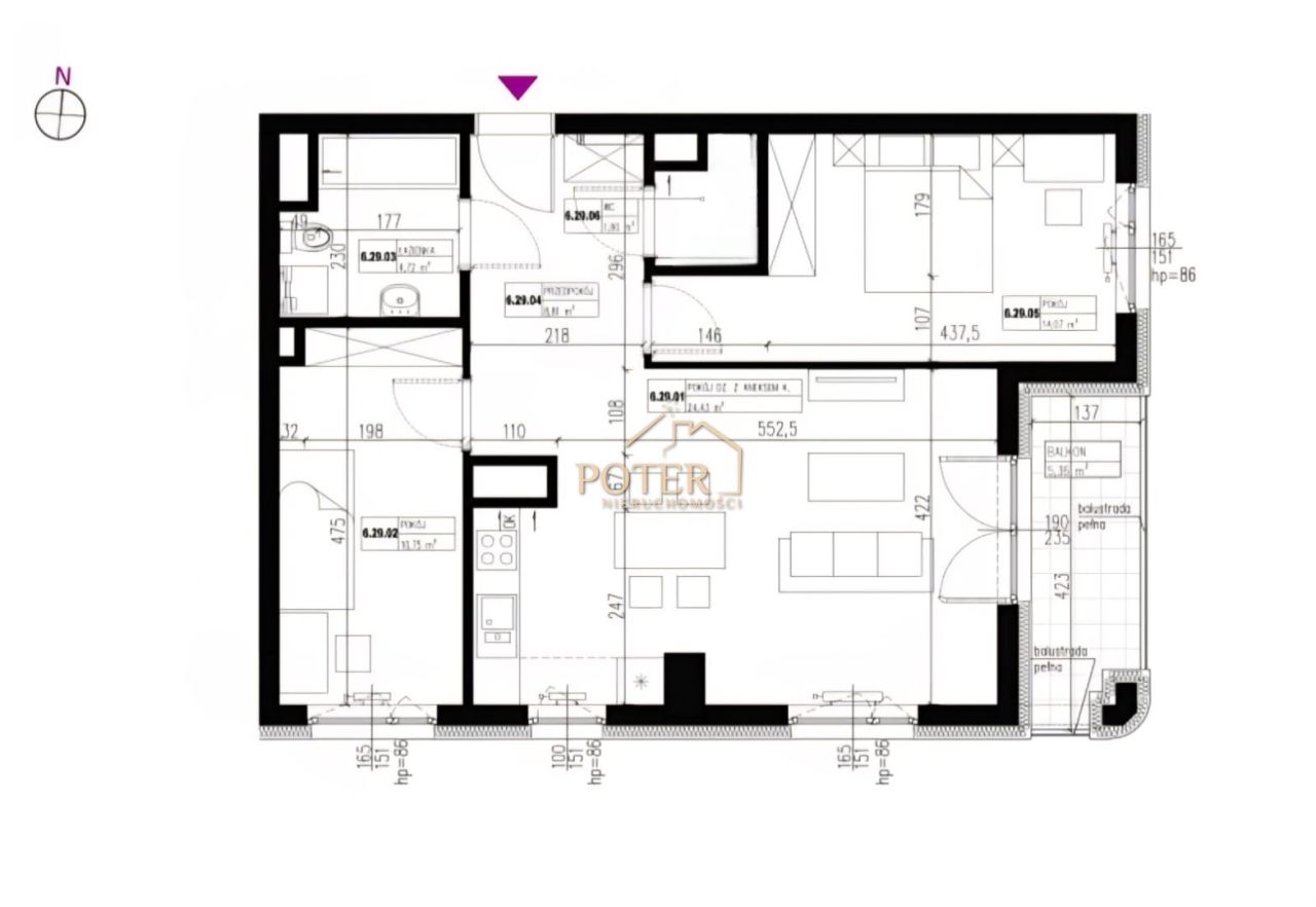 Mieszkanie 3-pokojowe Wrocław Krzyki, ul. Jesionowa. Zdjęcie 19