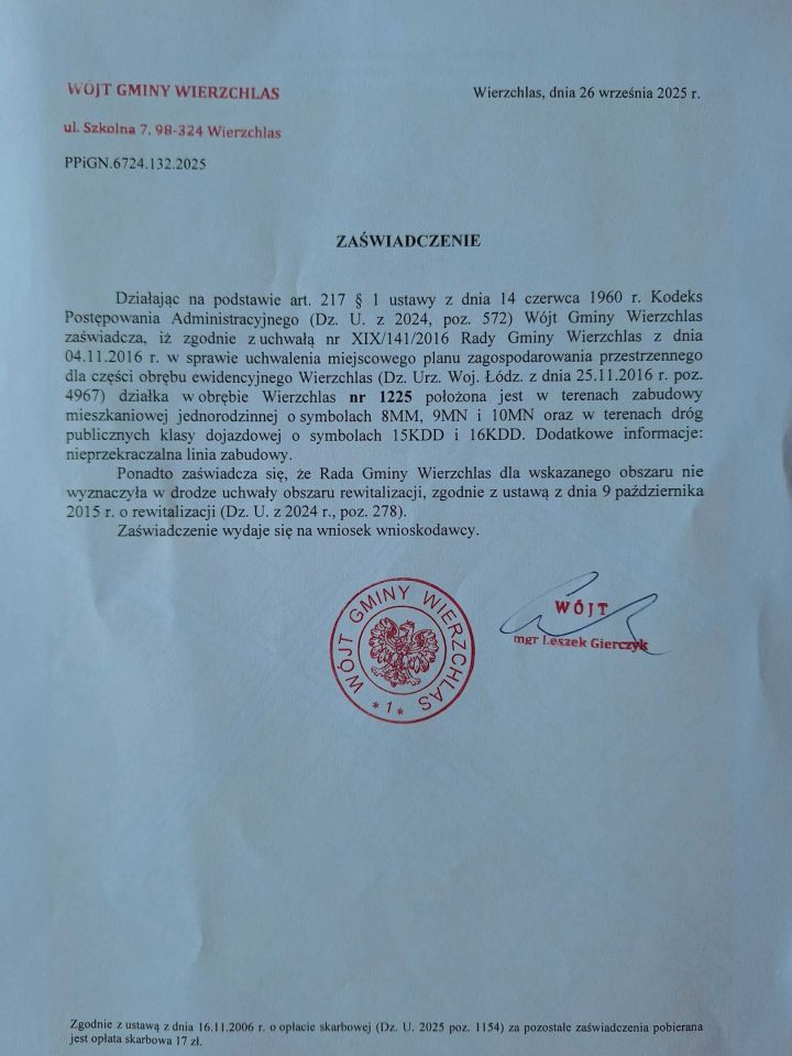 Działka inwestycyjna Wierzchlas. Zdjęcie 4