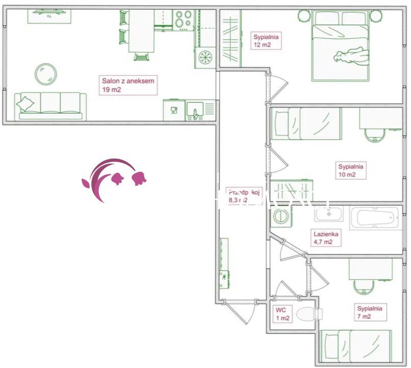 Mieszkanie 4-pokojowe Bydgoszcz. Zdjęcie 13