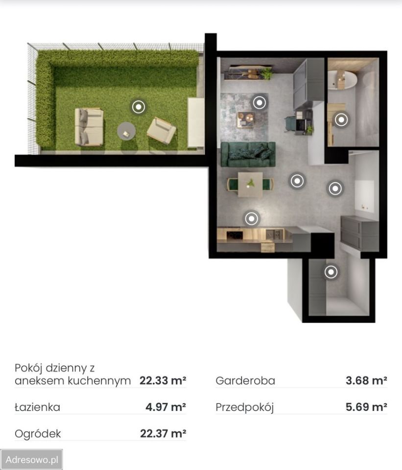 Mieszkanie 1-pokojowe Kraków Podgórze Duchackie, ul. Puszkarska. Zdjęcie 19