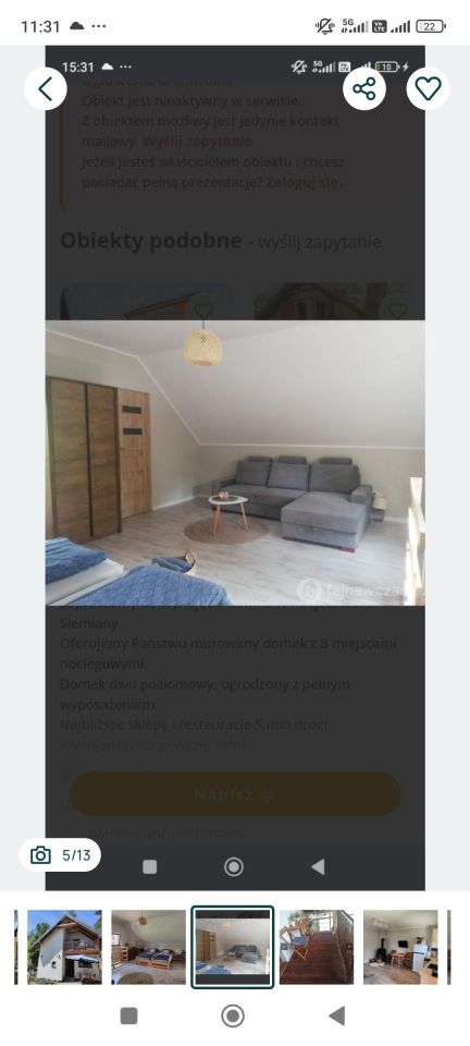 dom letniskowy, 3 pokoje Siemiany, Działka 239. Zdjęcie 11