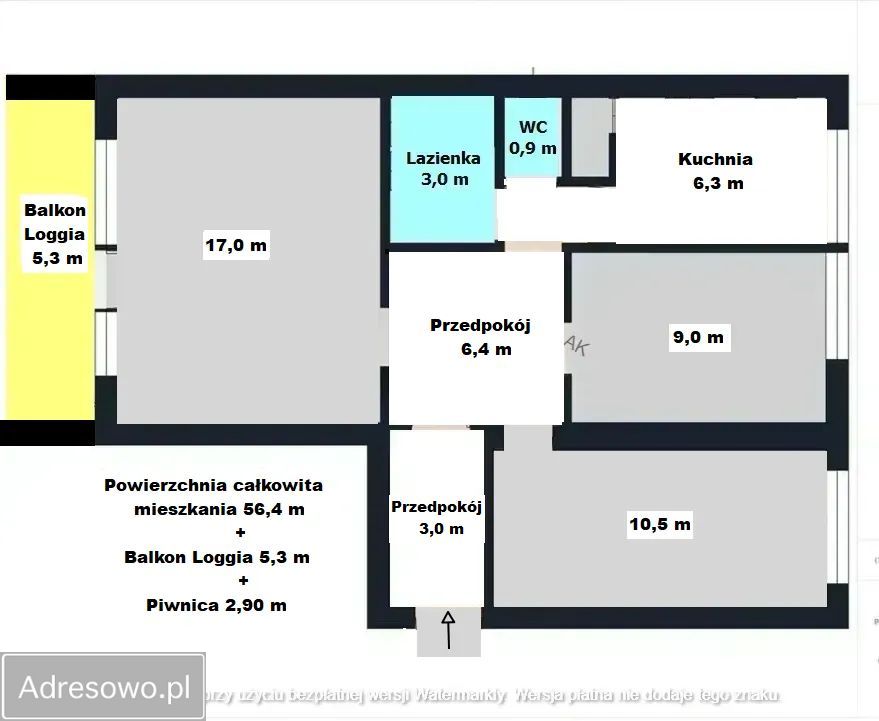 Mieszkanie 3-pokojowe Bydgoszcz Wyżyny, ul. Ogrody. Zdjęcie 13