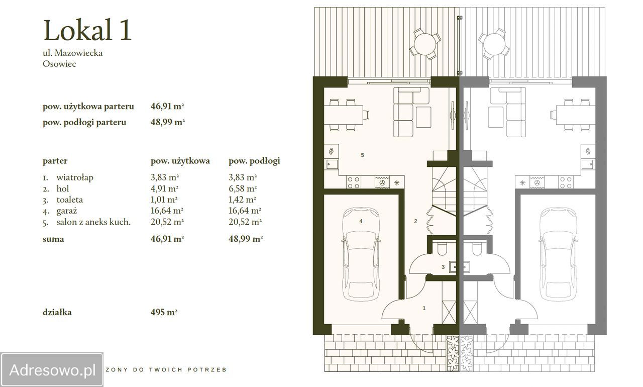 bliźniak, 4 pokoje Osowiec, ul. Mazowiecka. Zdjęcie 8