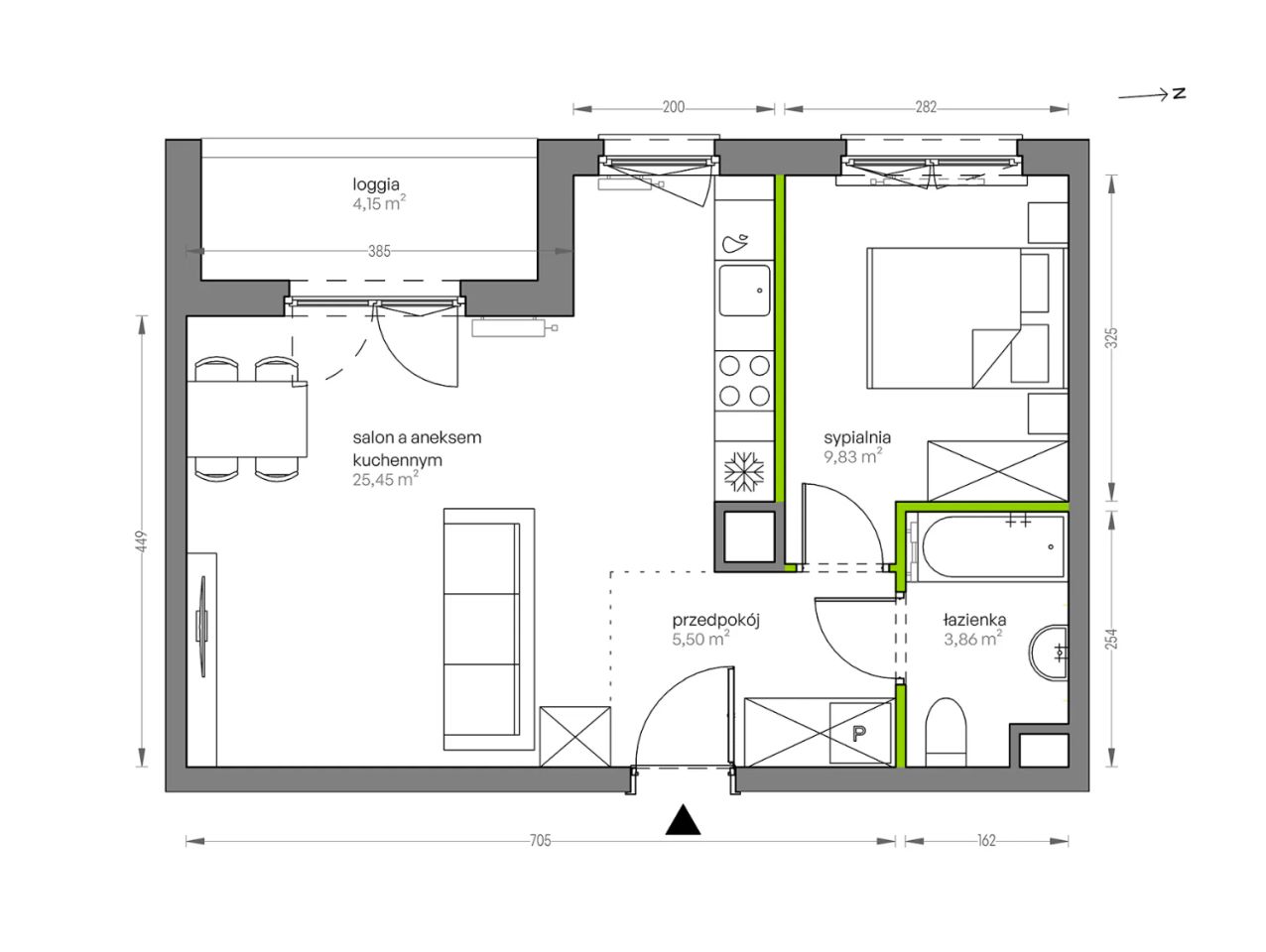Mieszkanie 2-pokojowe Kraków Płaszów, ul. Myśliwska. Zdjęcie 25