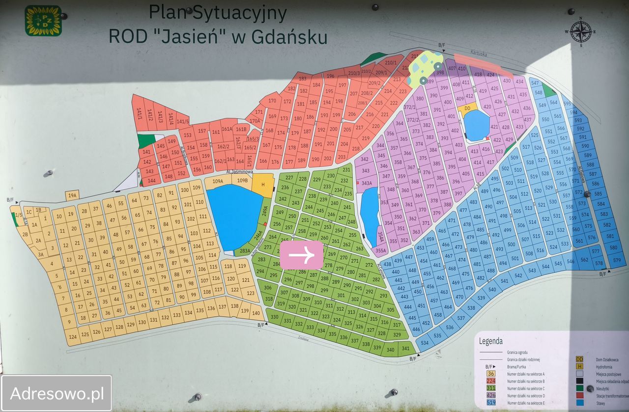Działka rod Gdańsk Jasień, ul. Kartuska. Zdjęcie 3