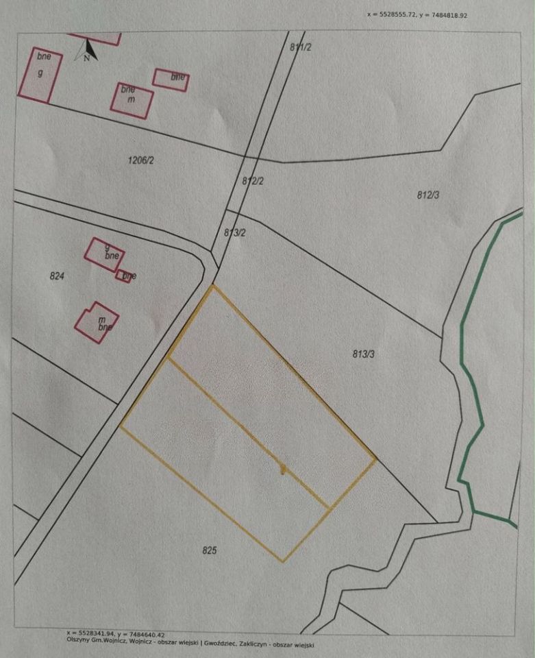 Działka budowlana Gwoździec. Zdjęcie 2