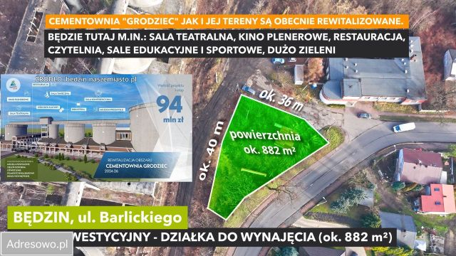 Działka inwestycyjna Będzin, ul. Barlickiego. Zdjęcie 1