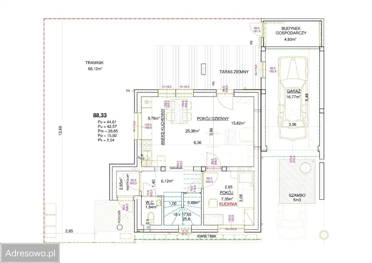bliźniak, 5 pokoi Kraśnik, ul. Północna. Zdjęcie 16