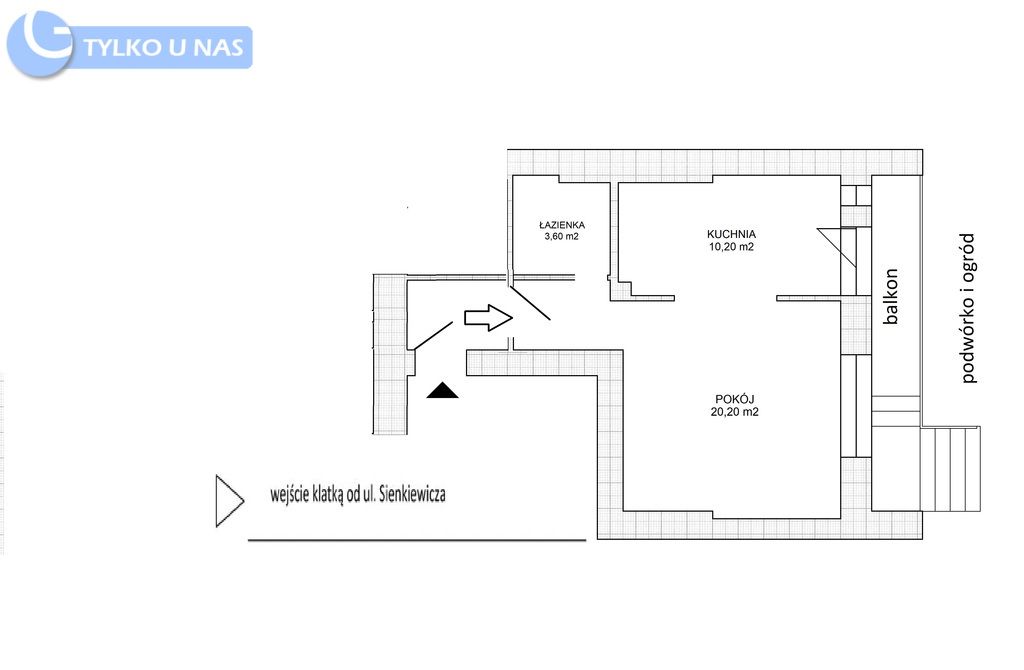 Mieszkanie 1-pokojowe Kraków, ul. Henryka Sienkiewicza. Zdjęcie 14