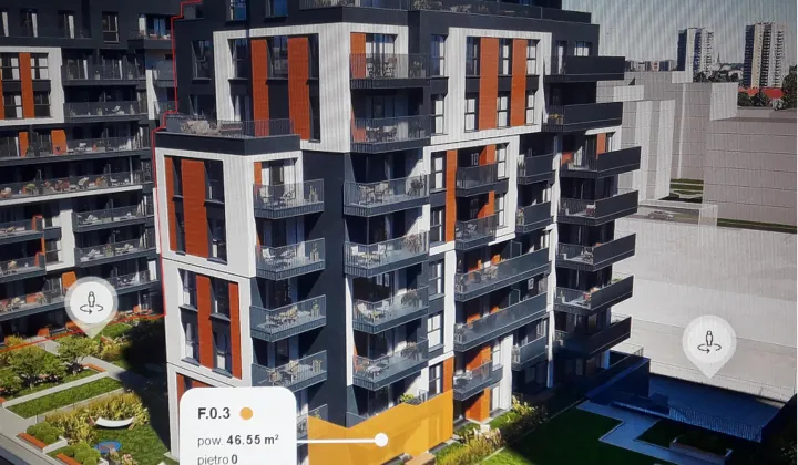 Mieszkanie 2-pokojowe Katowice Dolina Trzech Stawów, ul. gen. Władysława Sikorskiego