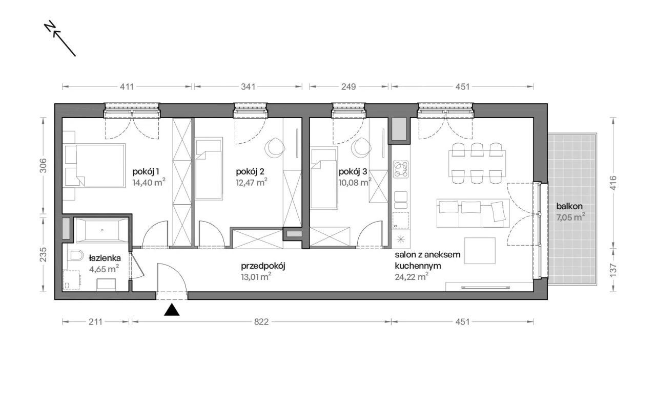 Mieszkanie 4-pokojowe Katowice Brynów, ul. Ceglana. Zdjęcie 7
