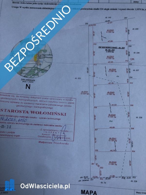 Działka budowlana Borki. Zdjęcie 2