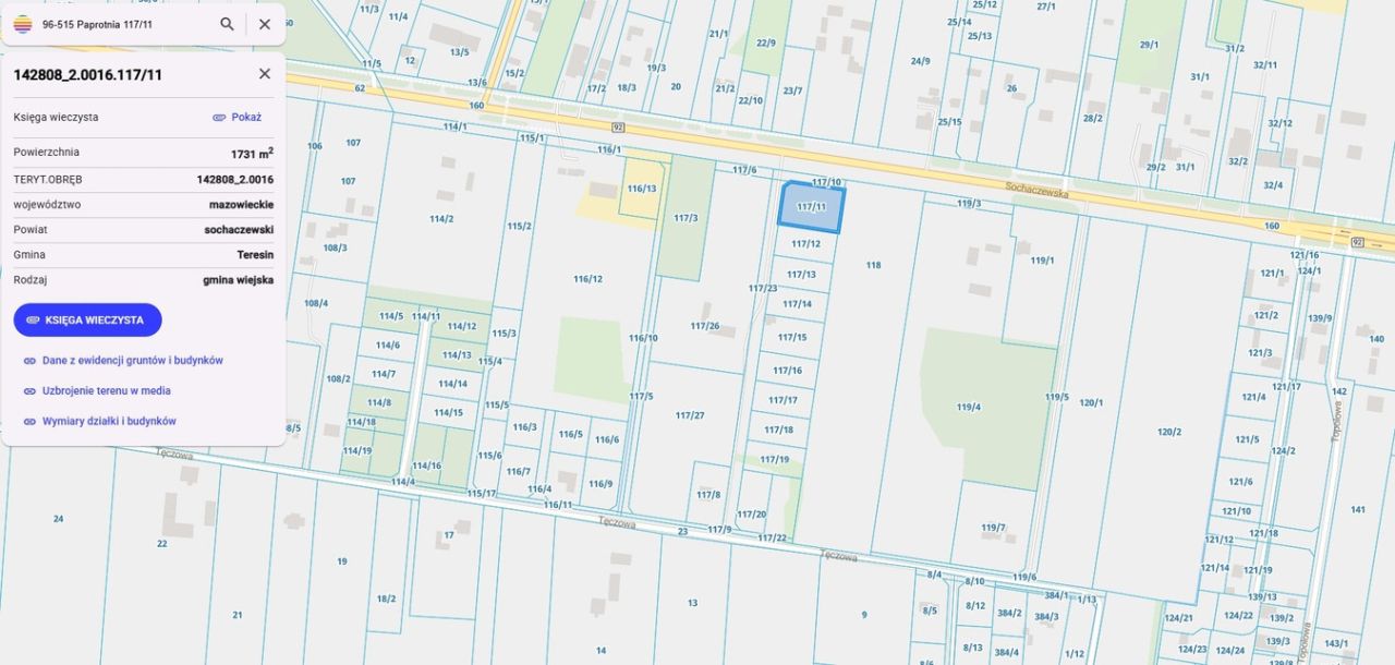 Działka inwestycyjna Paprotnia, ul. Sochaczewska. Zdjęcie 2