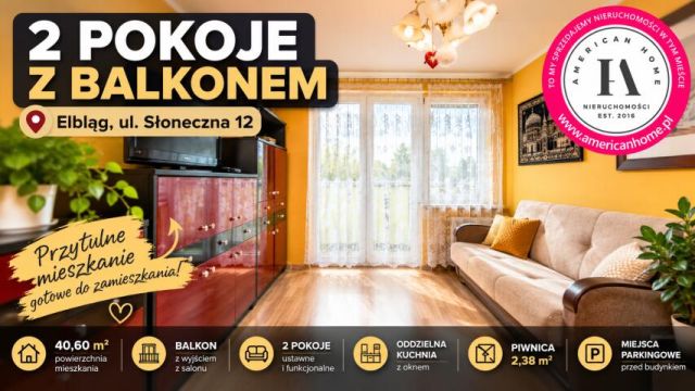 Mieszkanie 2-pokojowe Elbląg, ul. Słoneczna. Zdjęcie 1